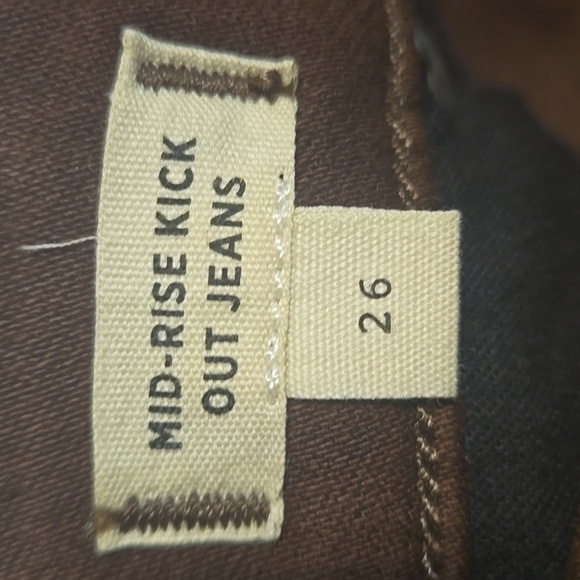 Madewell Women's Mid-Rise Kick Out Jeans Hot Cocoa Size 26 NWOT - Picture 9 of 12